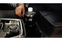 厚さわずか1mmのペットボトル保冷ケース！ 車内ドリンク受けに入る＆タンブラー使いもOK【ロゴス／ThermoWall 真空断熱 カーボトルホルダー（Type600）】