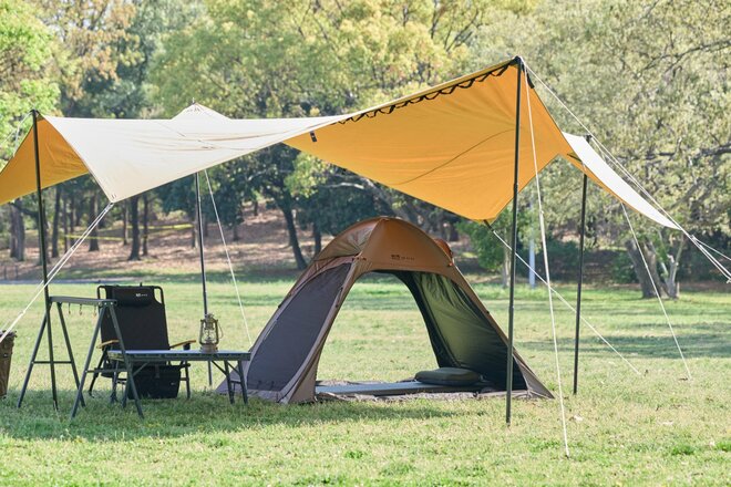 広げるだけで「日よけ＆プライベート空間」が作れるポップアップテント「EASE POP TENT」収納や持ち運びもしやすい【WAQ】の画像001