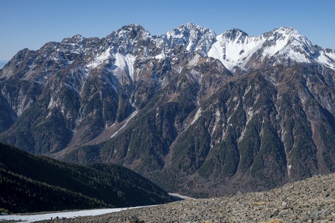 【北アルプス】大パノラマ！ 初冬の槍ヶ岳・穂高連峰を望む蝶ヶ岳へ日帰り登山《長野県》2022年の画像011