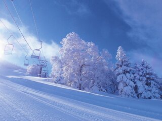 樹氷とダイヤモンドダストによる幻想的な空間を本州で味わえる