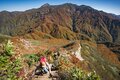 【百名山】秋色に染まる雨飾山へ！ 「山肌を覆う絢爛な彩りが見事」紅葉登山  長野県、小谷温泉ルート 2024年の画像007