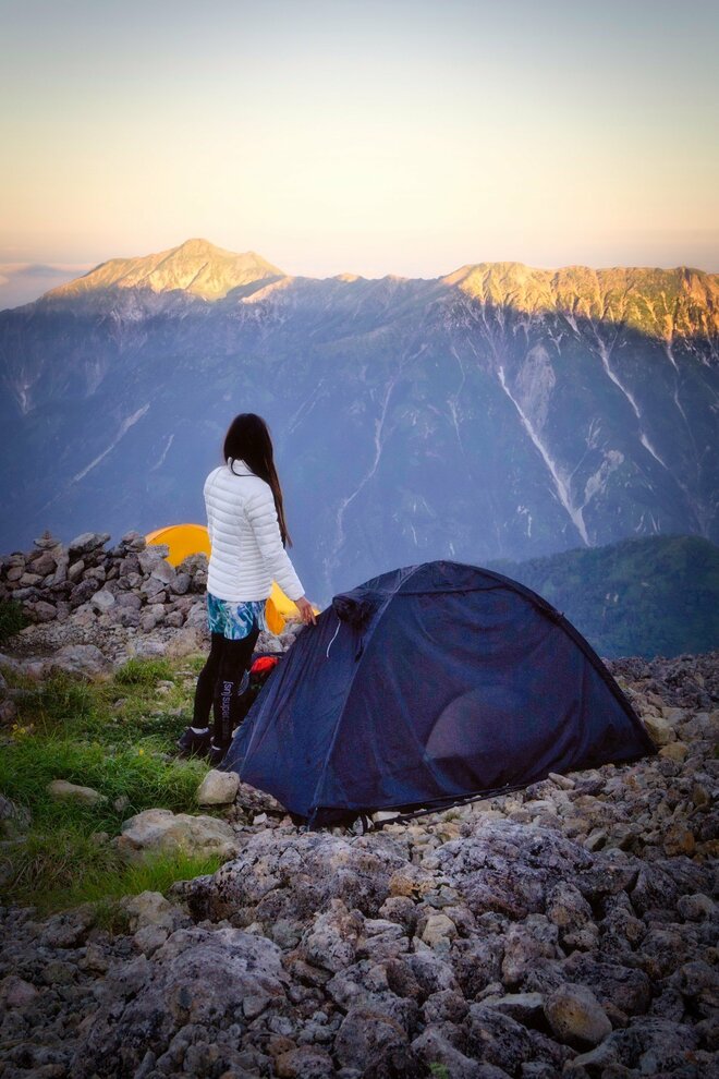 【百高山】“逆さ槍ヶ岳” を撮りたくて、北アルプス「南岳」を目指す！  最高の稜線歩き！  私の夏休み登山ルポ 〈長野県・岐阜県〉 2024年の画像008
