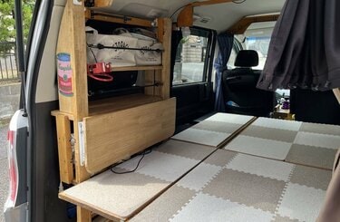 車中泊」スペース快適化に欠かせない「棚」をDIY設置！ 初心者に最適