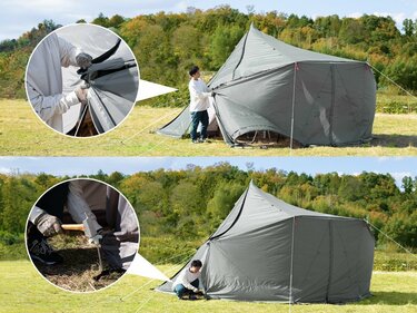 広いリビングで「おこもり」を叶える！ 6人用「ヤドカリテント」専用