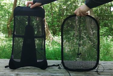 夏登山の “脱ムレ” 背面システムに！ モンベル「V.B.P.バックパネル