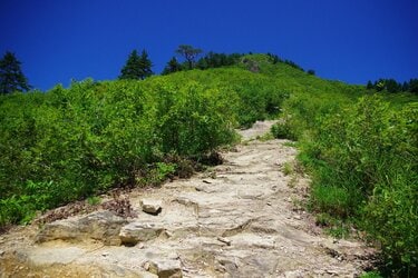 山崎岳様用 会津のマッターホルン」こと蒲生岳と只見川。低山から見下ろす大河の