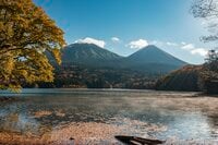 北海道【期間限定】神秘のダブルダイヤモンド！ 阿寒富士と雌阿寒岳の輝き（2021年10月20日）