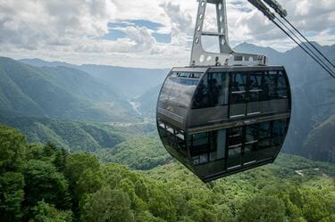 【オーダー用】乗り物⑨二種のゴンドラと山 ロープウェイ カッティングダイ 箱根ロープウェイ全線開通65周年第1弾 日本初！オープンエアー