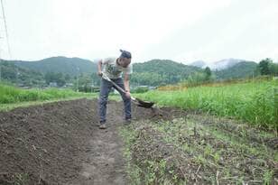 耕して焙煎して走る男