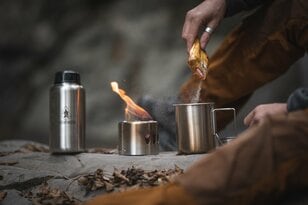 ブッシュクラフトで力を発揮！  コンパクト「スタッキング」＆実用的「ステンレス素材」基本クッカーセット【UPI パスファインダー「ボトルクックセット」】