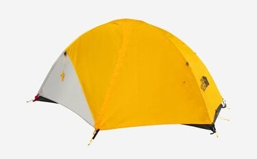 山岳テント イエローとグリーン ドーム型 山岳テント イエローと