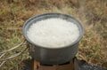 今年の新米もう炊いた？  エバニューの “モバイル炊飯器” なら焚火でもコゲつきなし＆「コツ・ワザ」いらずで炊飯OK！「U.L. Alu Pot 700」レポートの画像017